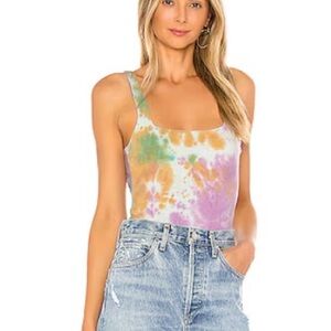 Multicolor Tie-Dye Women‘s Bodysuit